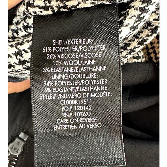 Alice & Olivia Classics Rapunzel Glen Mockneck Black White Wool Dress Size 8 - Picture 11 of 11